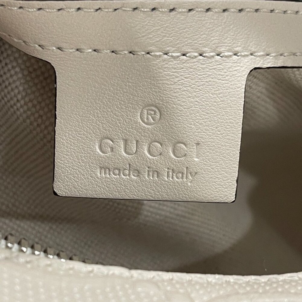 Gucci Calfskin GG Tennis Embossed Square Messenger Bag Mystic White (JB1362) - Picture 8 of 9